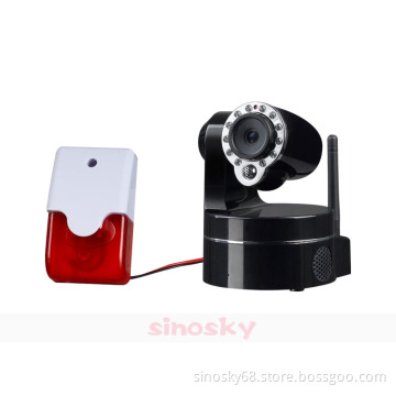 HD IP Camera WiFi Video Recorder Indoor Security H. 264 3X Zoon with Alarm Onvif2.0 (QT-09BW)
